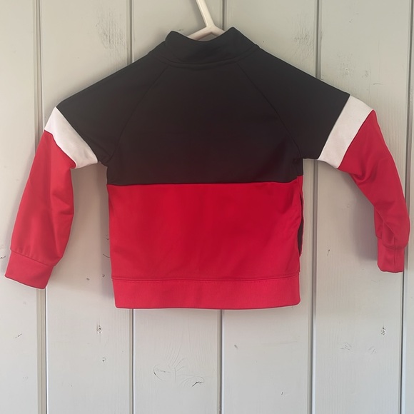 Nike Toddler Tracksuit Jacket Full Zip Colour Block Red Black White 24 months - Picture 5 of 7